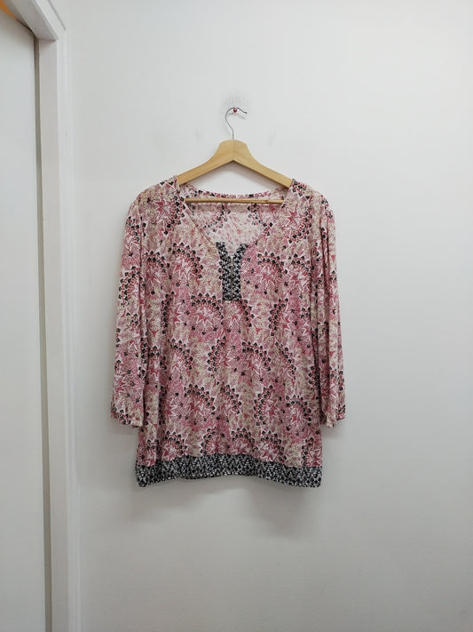 Tunique manches 3/4 imprimée Taille XL