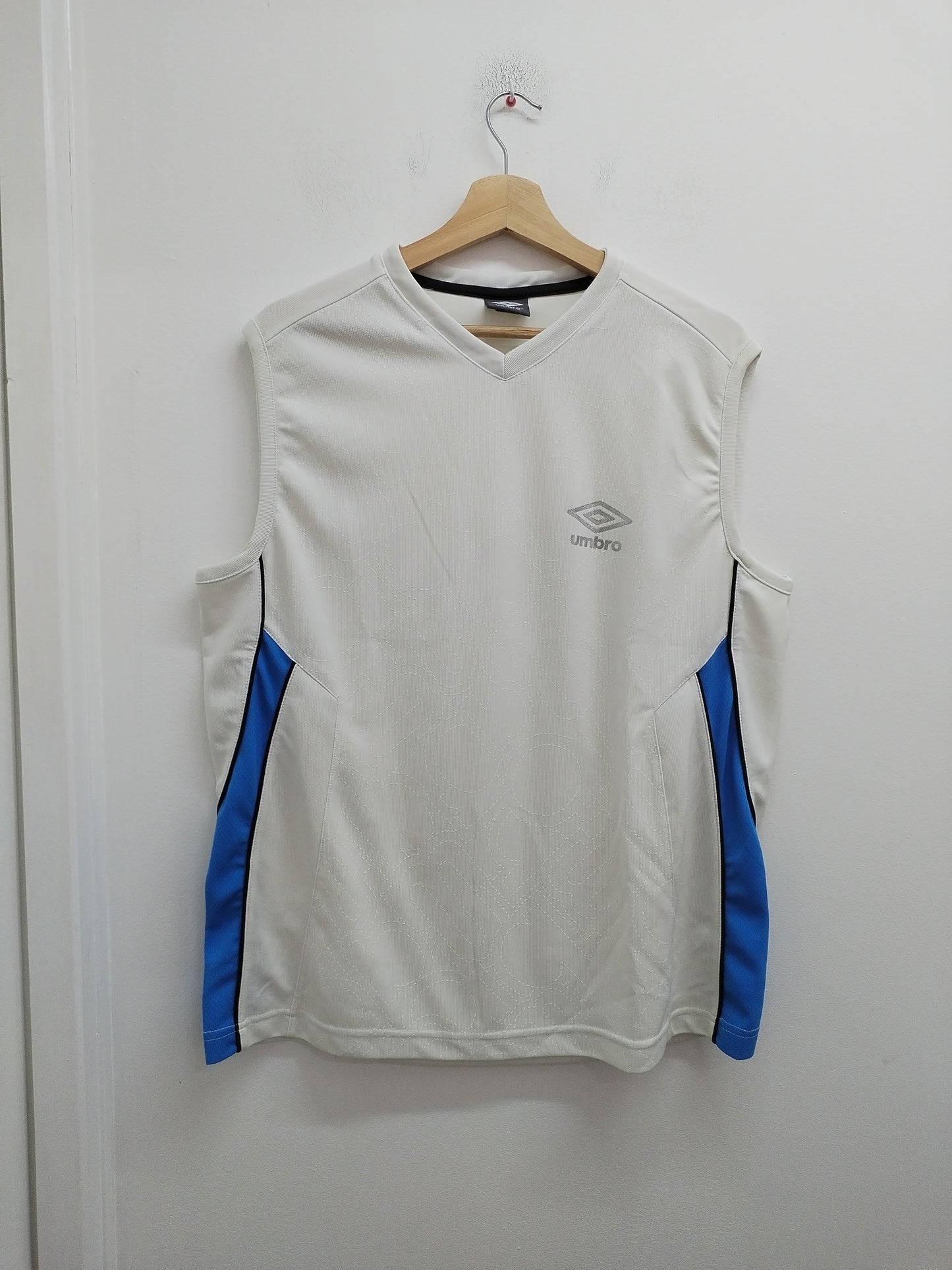 Débardeur de sport Umbro blanc et bleu Taille XL