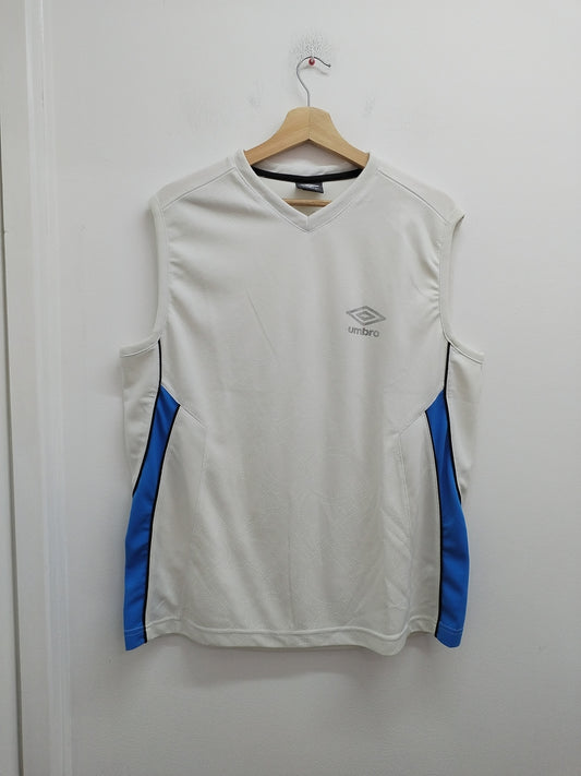 Débardeur de sport Umbro blanc et bleu Taille XL