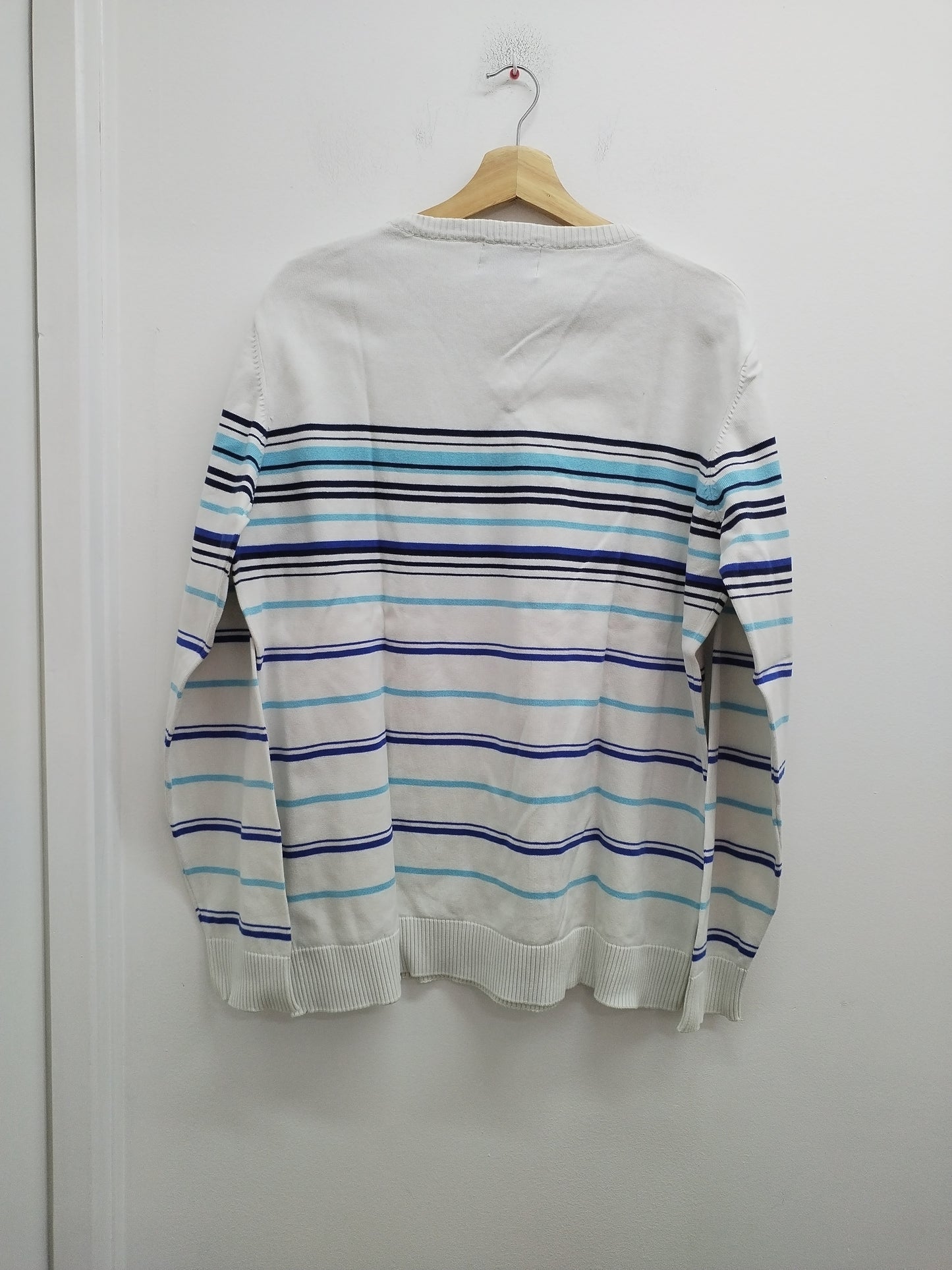 Pull fin Cargo blanc rayé bleu Taille 2XL