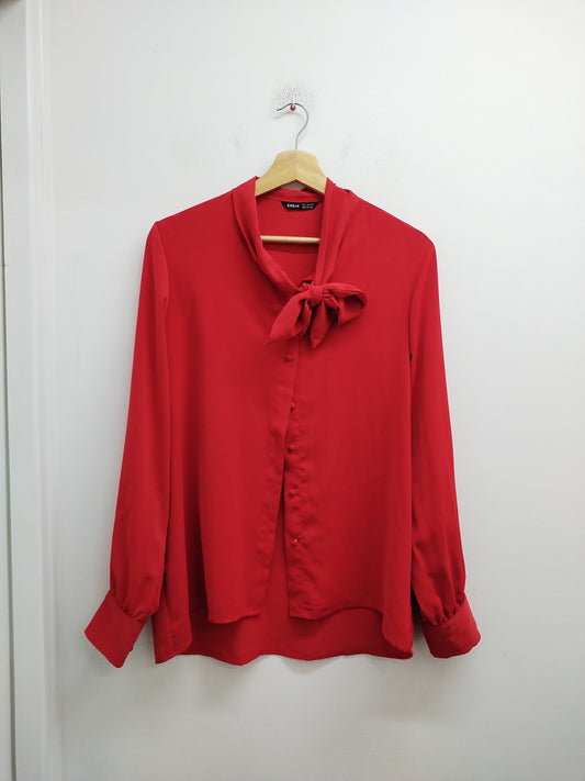 Chemise manches longues Shein rouge Taille S