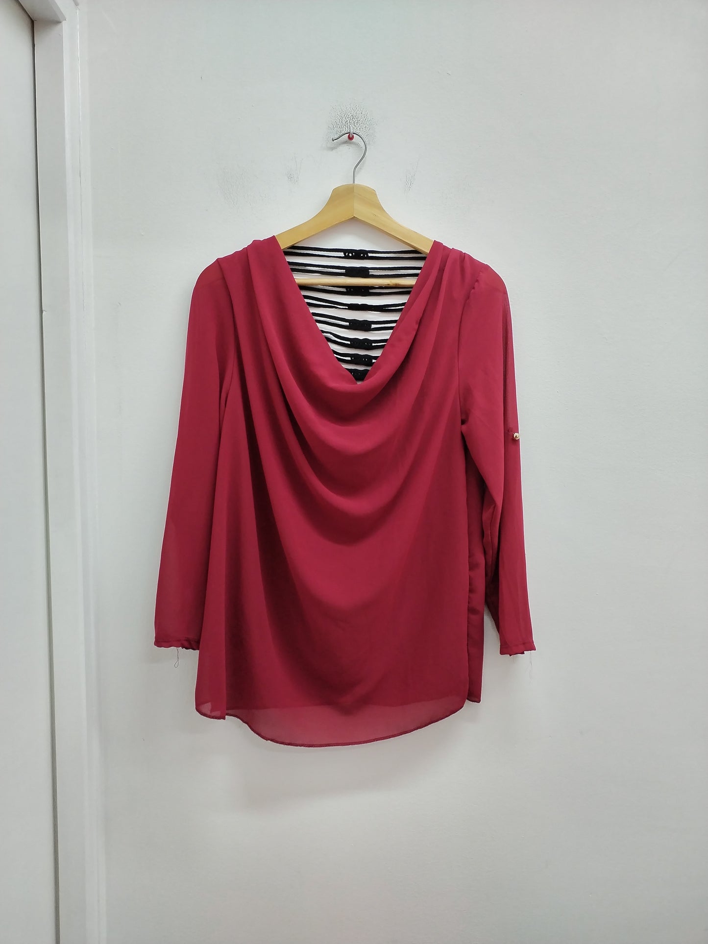 Tunique bordeaux avec dos ajouré Taille S