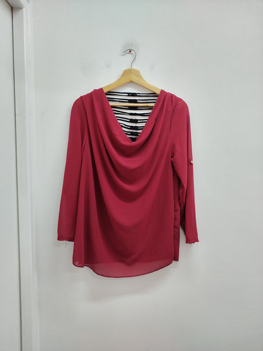 Tunique bordeaux avec dos ajouré Taille S