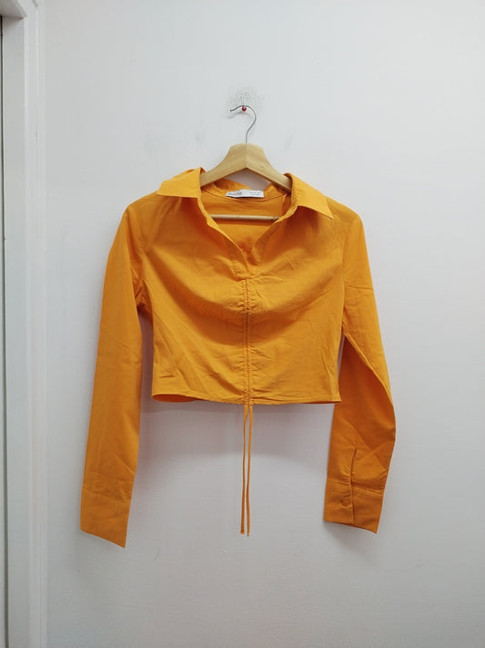 Chemise courte Bershka orange Taille S