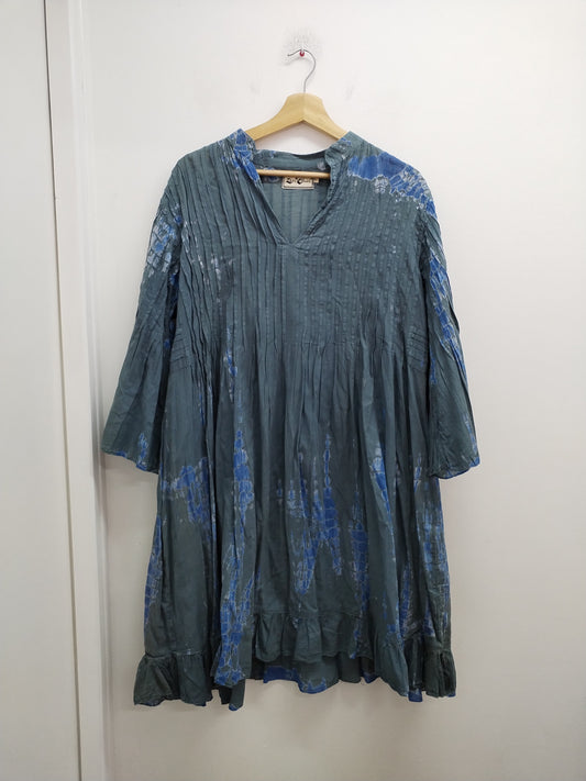 Robe manches 3/4 Zen Ethic grise et bleue Taille L