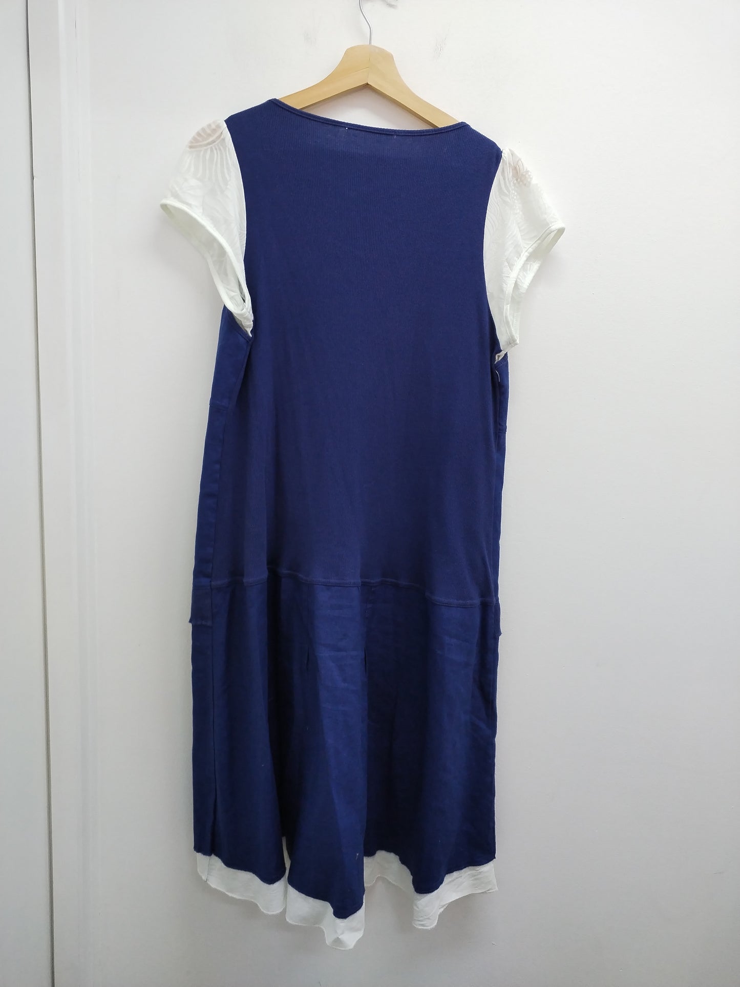 Robe manches courtes Maloka blanche et bleue Taille XL