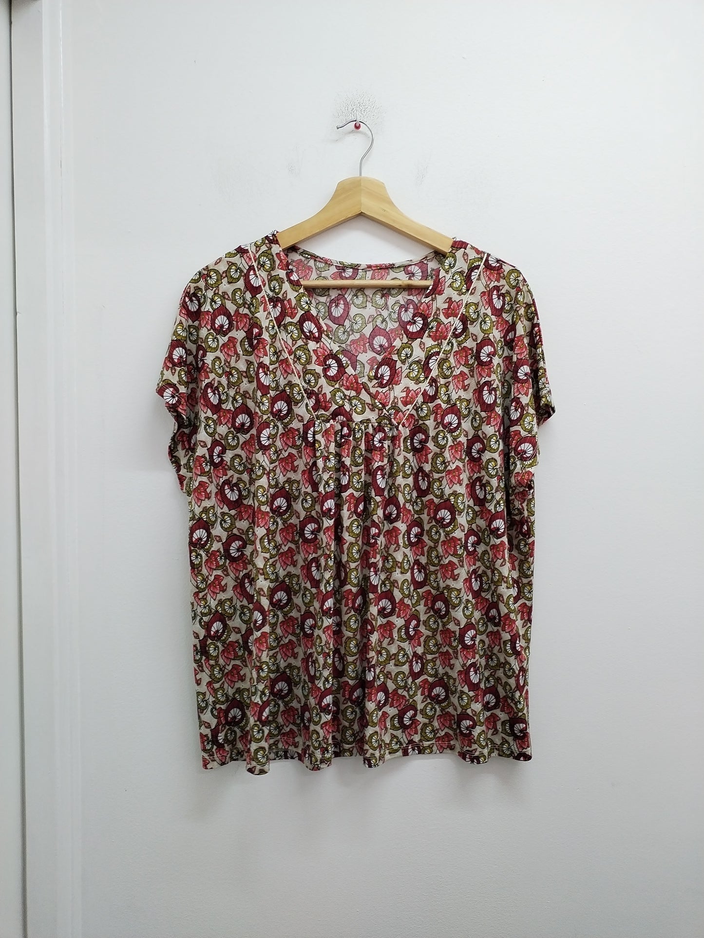Tunique manches courtes imprimée Taille 2XL