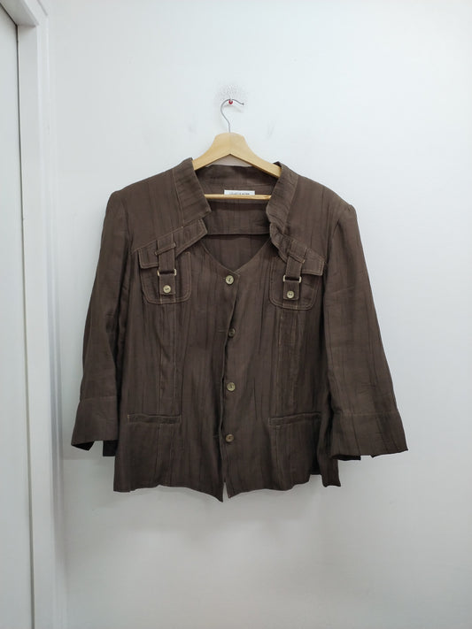 Veste manches 3/4 Christine Laure marron Taille 46