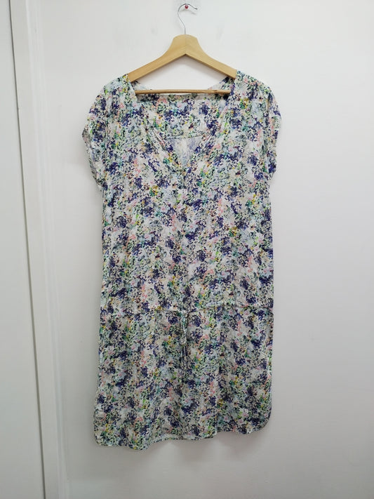 Robe manches courtes multicolore Taille L