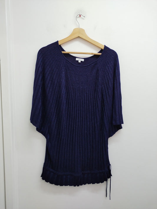 Pull manches courtes Phildar bleu brillant Taille XL