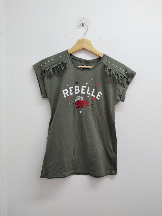 T-shirt Etam kaki avec impression Taille XS