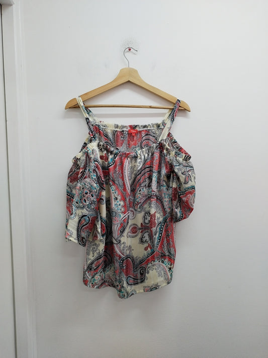 Tunique manches courtes Tissaia multicolore à motifs Taille 42