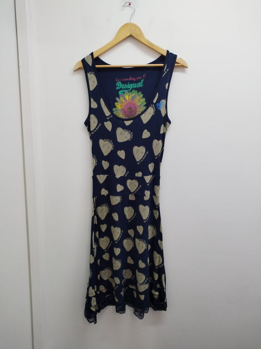 Robe sans manches Desigual marine à motifs Taille M