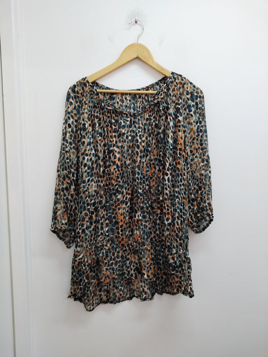 Tunique en voile manches 3/4 imprimée Taille M/L