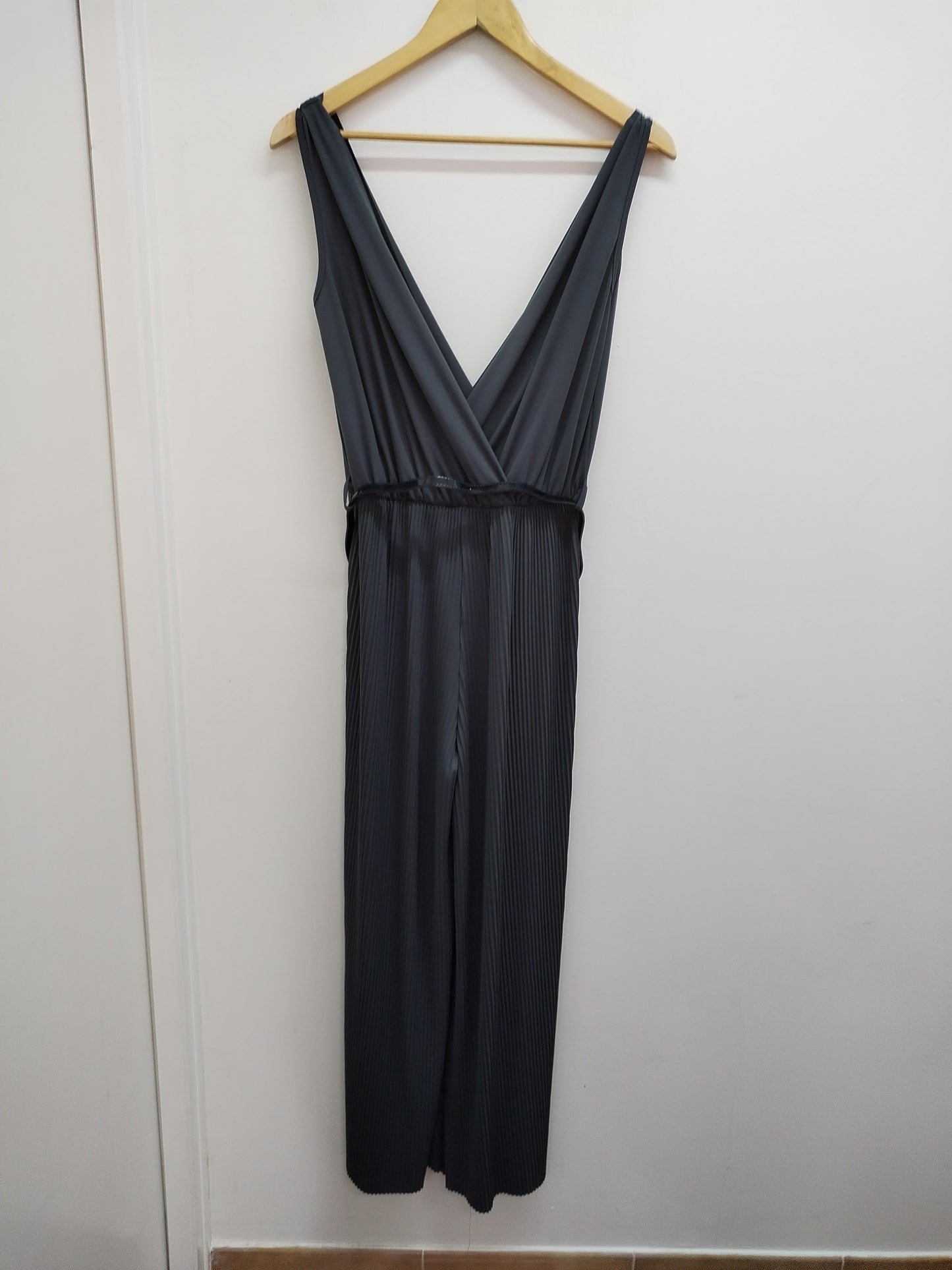 Combinaison sans manche grise anthracite avec ceinture Taille Unique