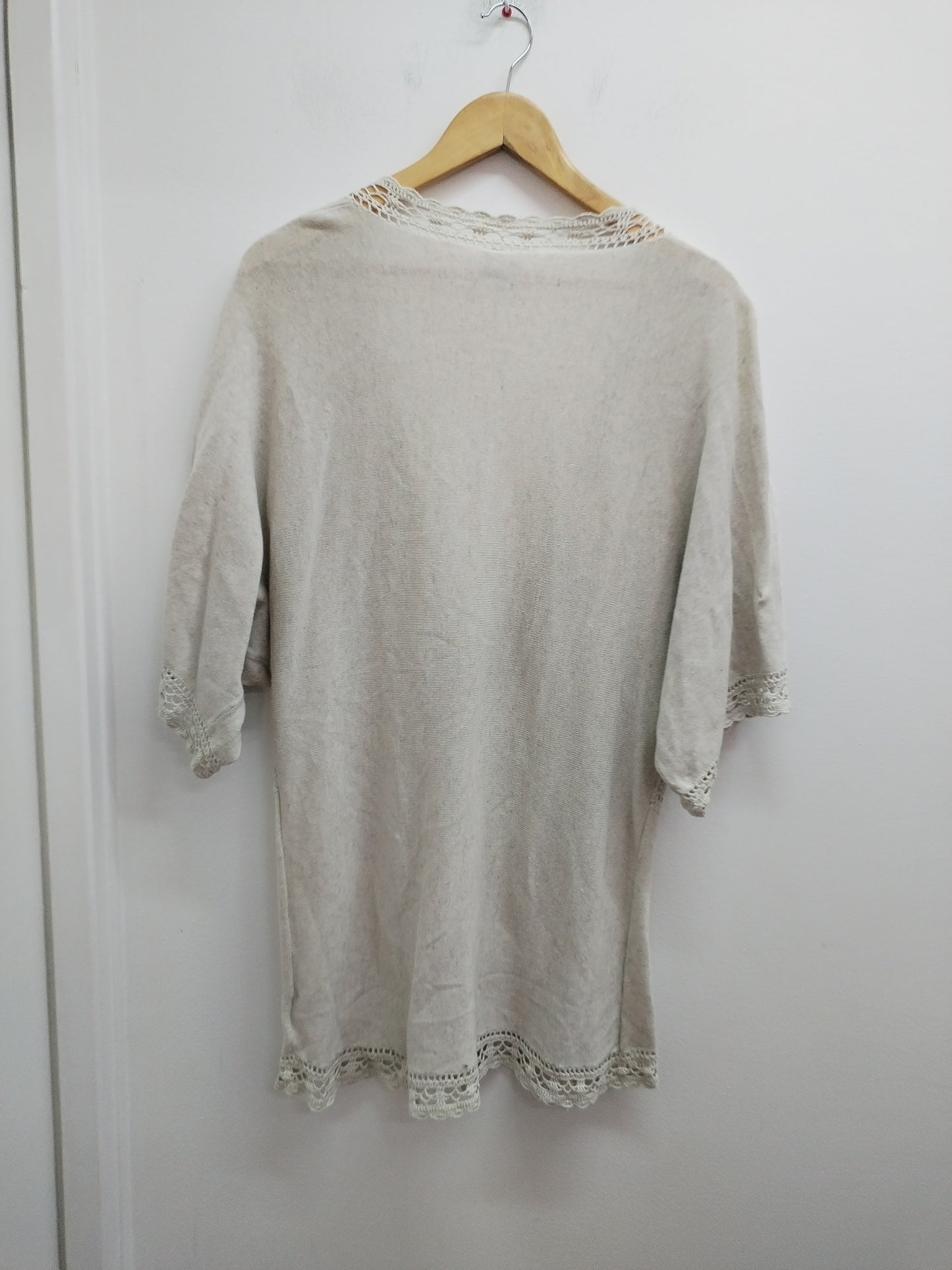 Gilet Manches Courtes Jacqueline Riu Beige – Taille XL