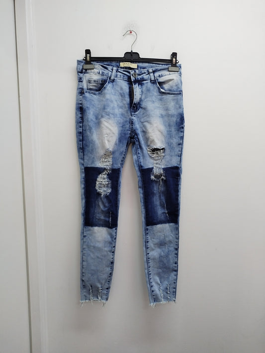 Jeans Zanku Bleu Délavé Troué – Taille 42