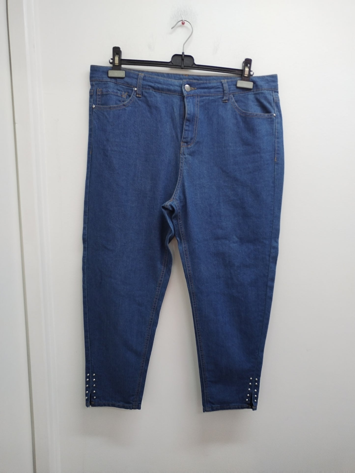 Pantacourt en jeans bleu - Taille 46