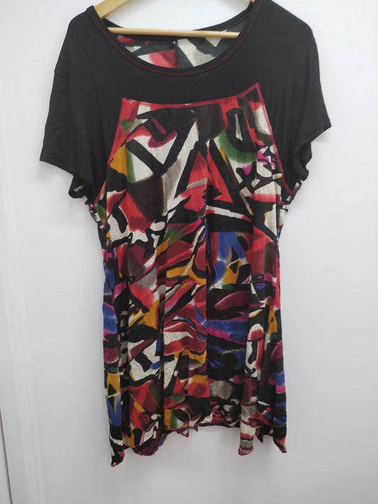 Tunique manches courtes multicolore Taille XL/2XL