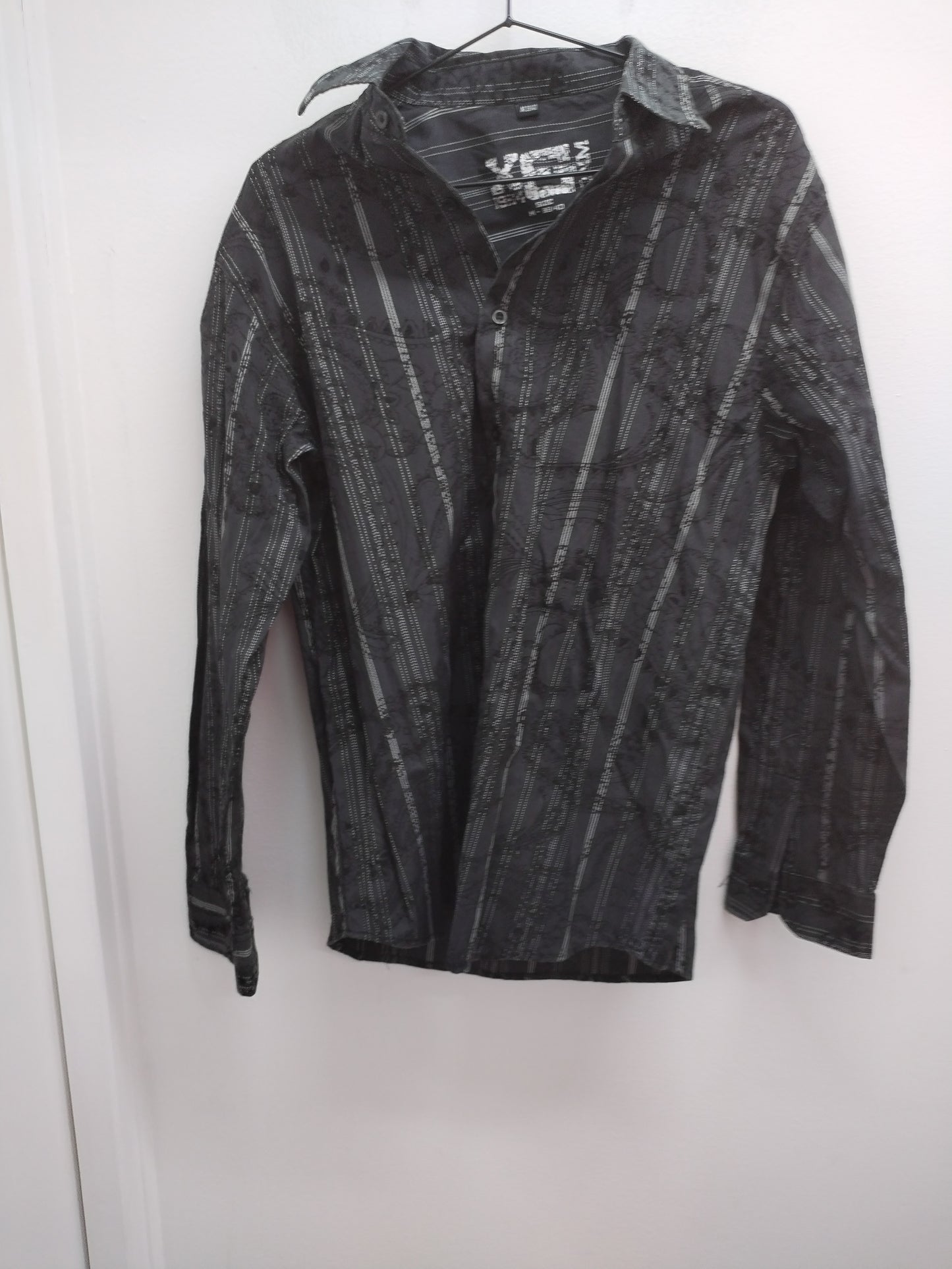 Chemise manches longues DNM noir à motifs Taille M