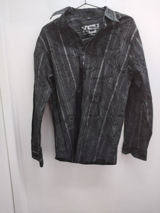 Chemise manches longues DNM noir à motifs Taille M