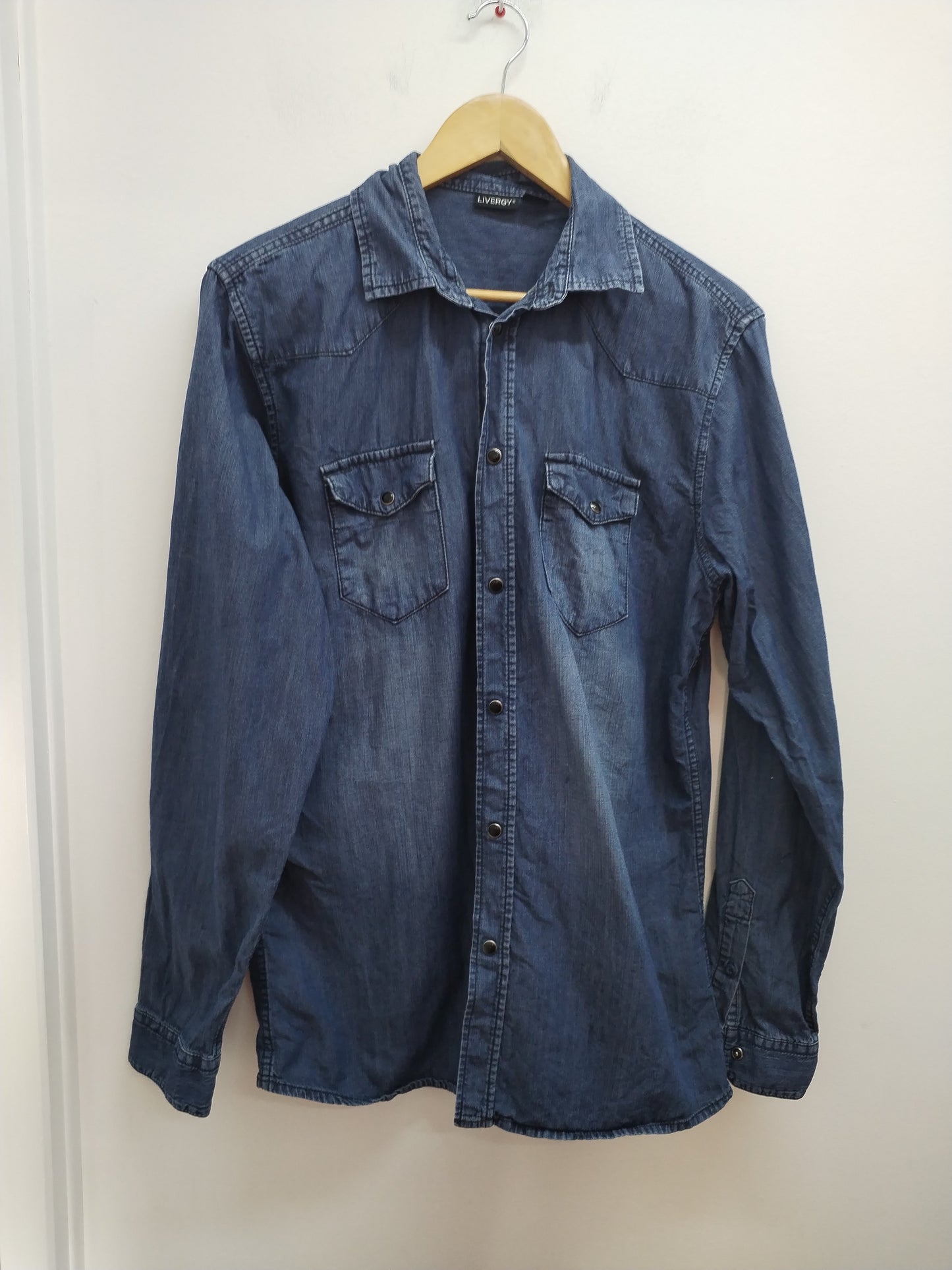 Chemise en jeans Livergy bleue Taille M