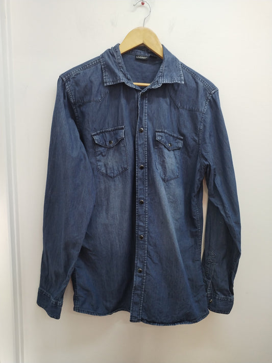 Chemise en jeans Livergy bleue Taille M