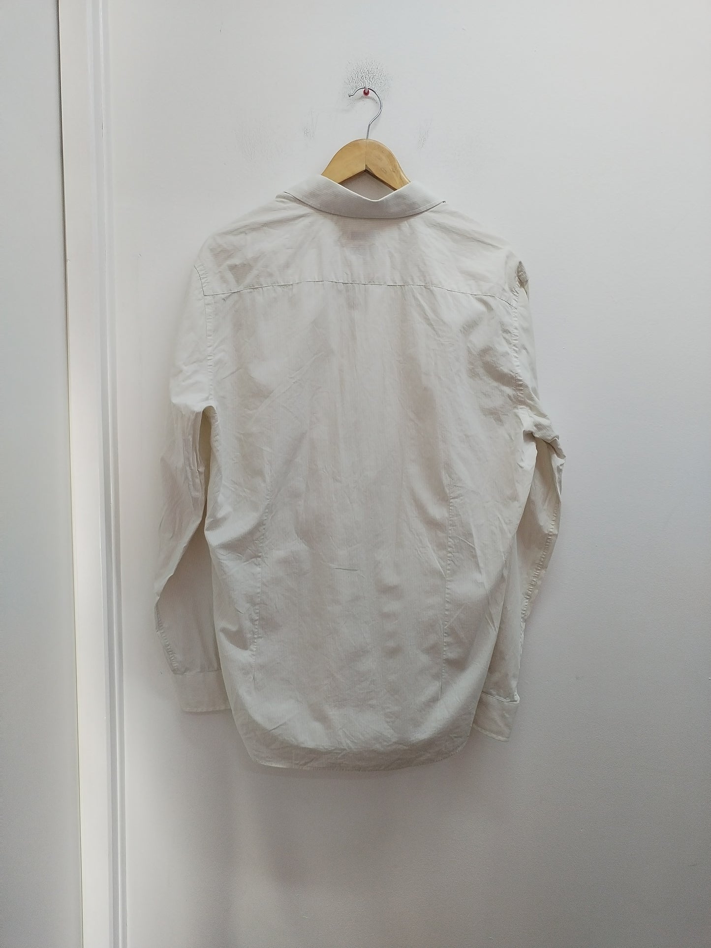Chemise manches longues Esprit beige et blanche rayée Taille XL