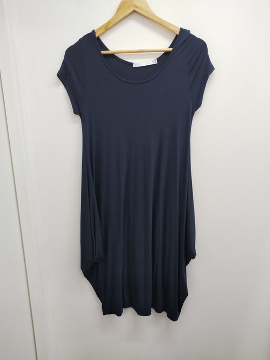 Robe manches courtes Made In Italy bleue marine Taille S/M