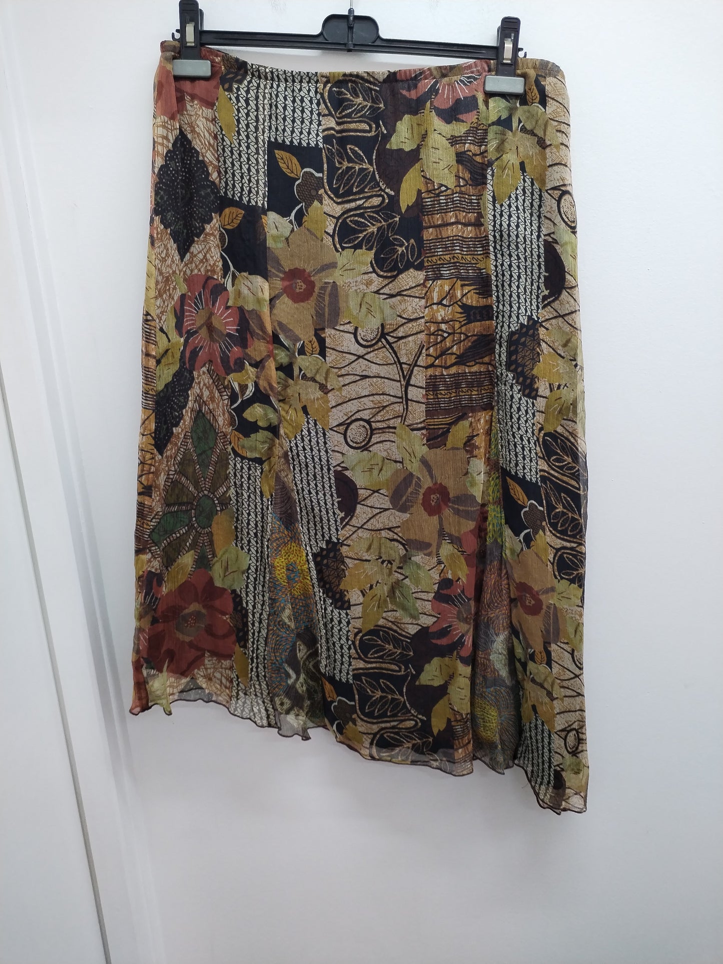 Jupe Pause Café asymétrique imprimée - Taille 48