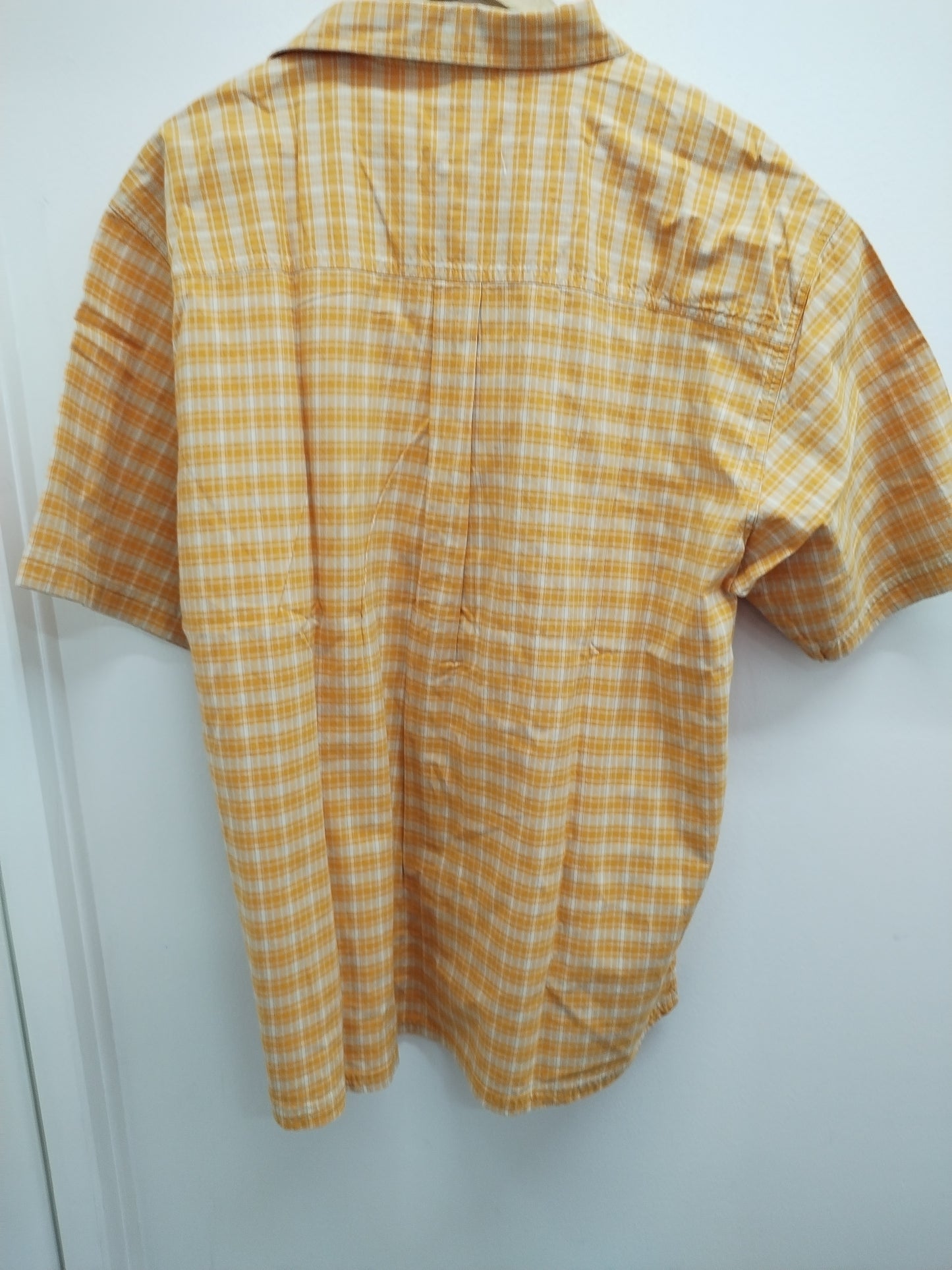 Chemise manches courtes Quechua orange à carreaux Taille 2XL