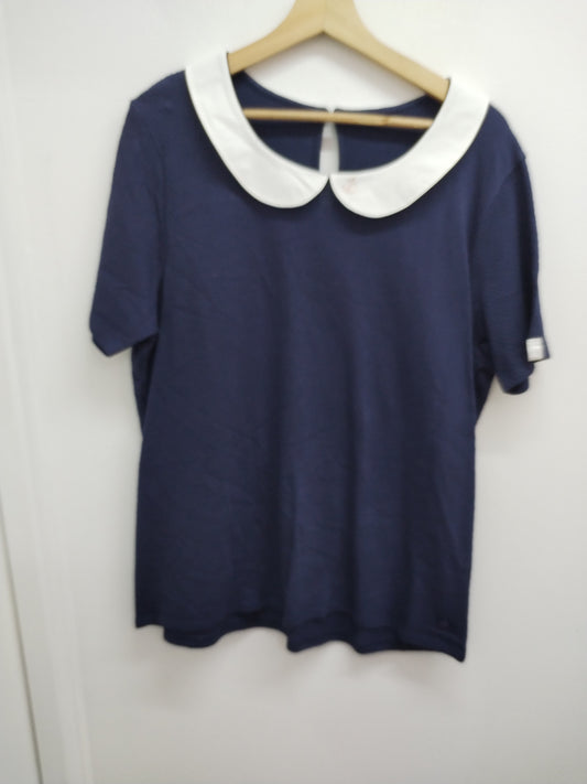 Tunique manches courtes avec col Terre de Marins marine Taille XL