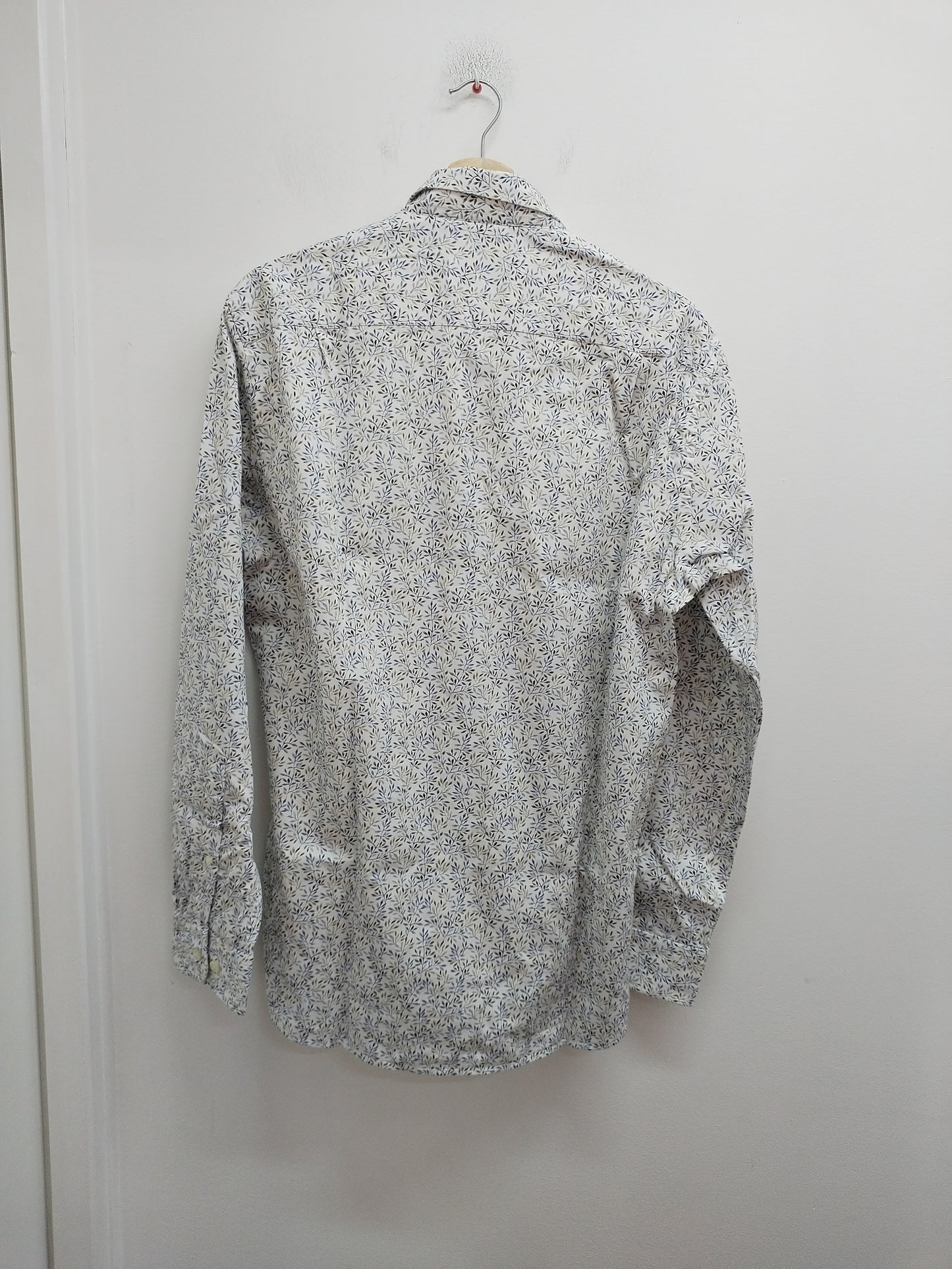 Chemise Mise Au Green blanche à motifs "feuilles" Taille M