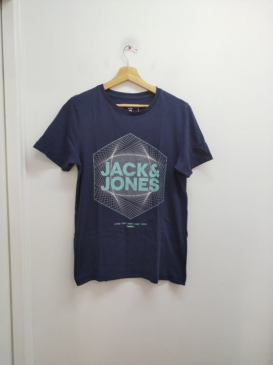 T-shirt Jack & Jones marine avec impression - Taille M