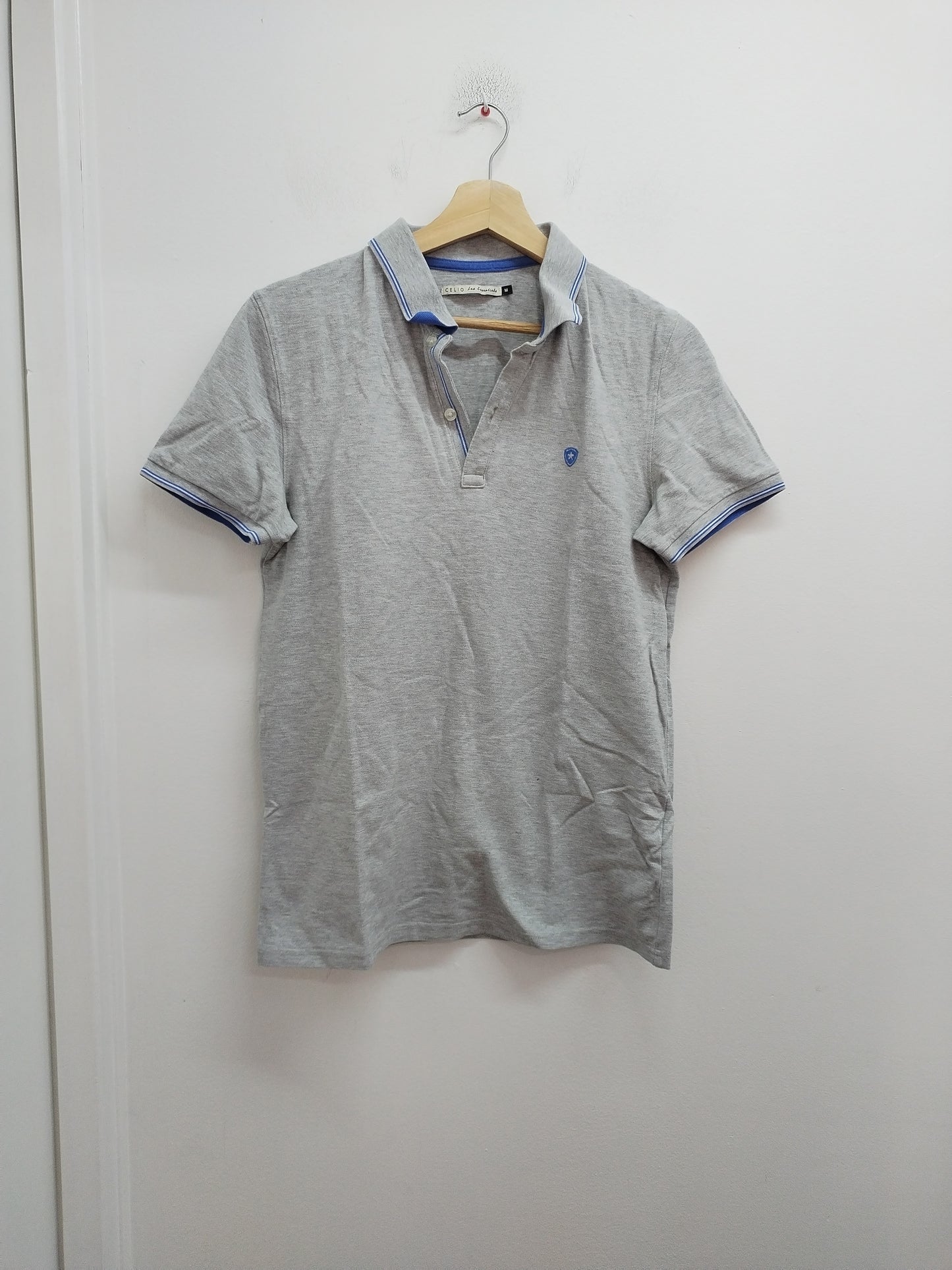 Polo manches courtes Celio gris - Taille M