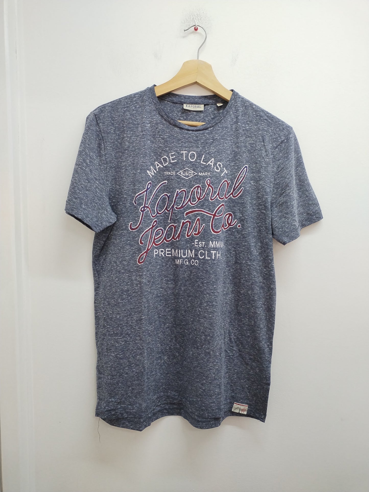 T-shirt Kaporal gris chiné avec impression – Taille S