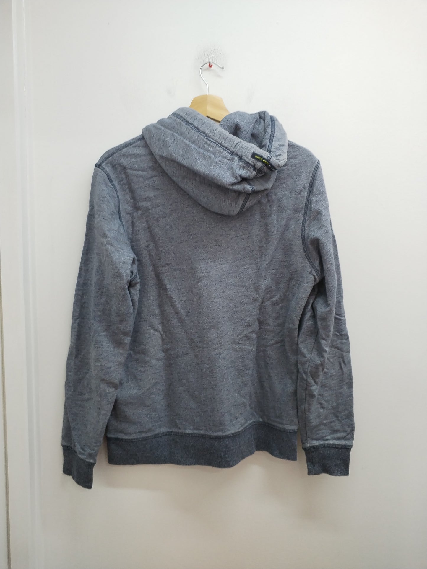 Sweat à capuche Jack & Jones gris chiné brodé – Taille S
