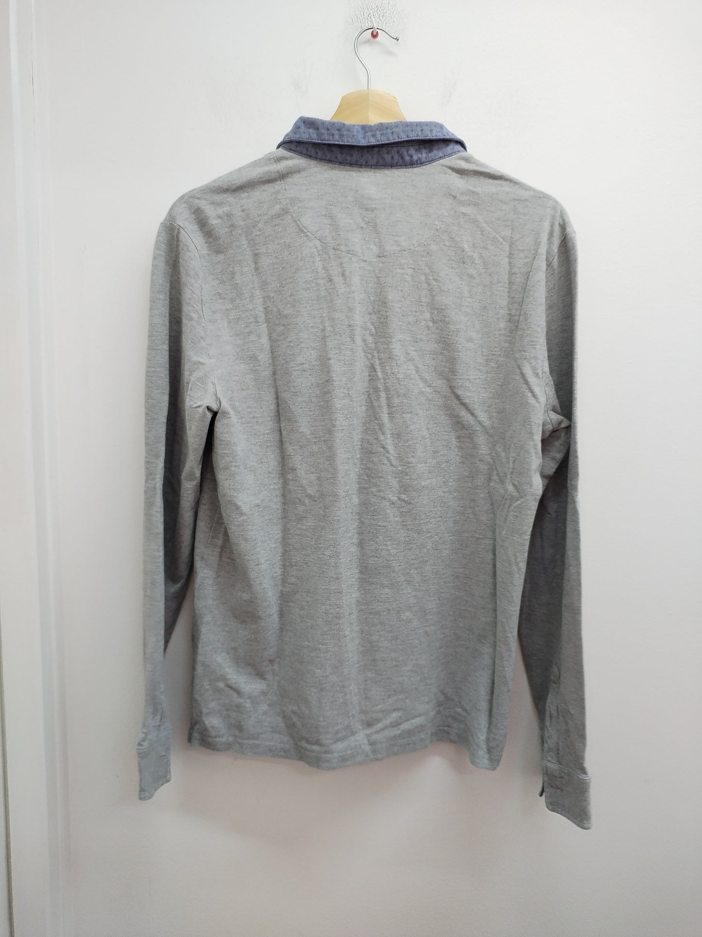 Polo manches longues Celio gris chiné – Taille L