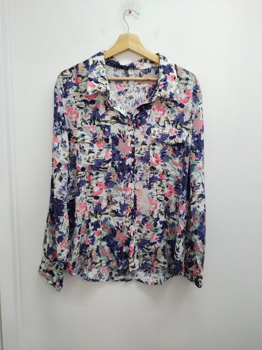 Chemise manches longues Imprimée fleurie Taille 48