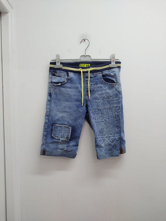 Bermuda Desigual bleu à motifs Taille 11/12 Ans