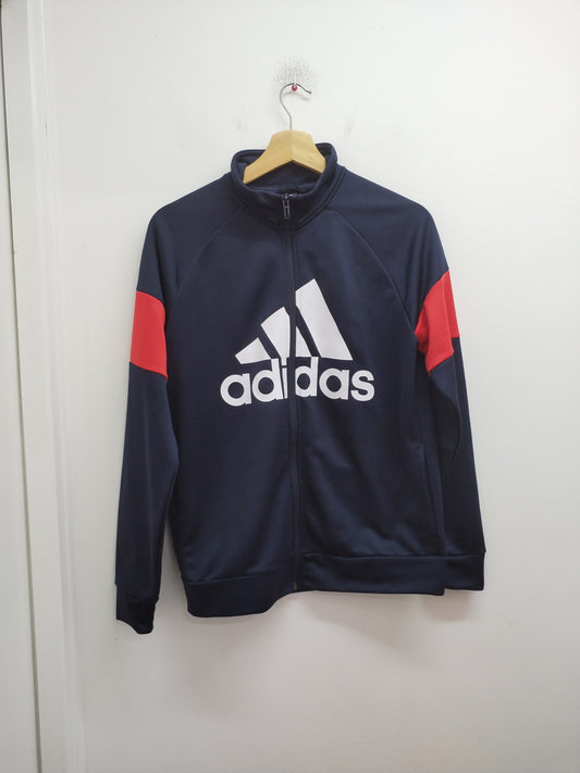 Veste de jogging Adidas marine et rouge avec impression Taille 13/14 Ans