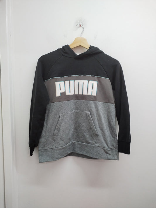 Sweat à capuche Puma noir et gris avec impression Taille 11/12 Ans