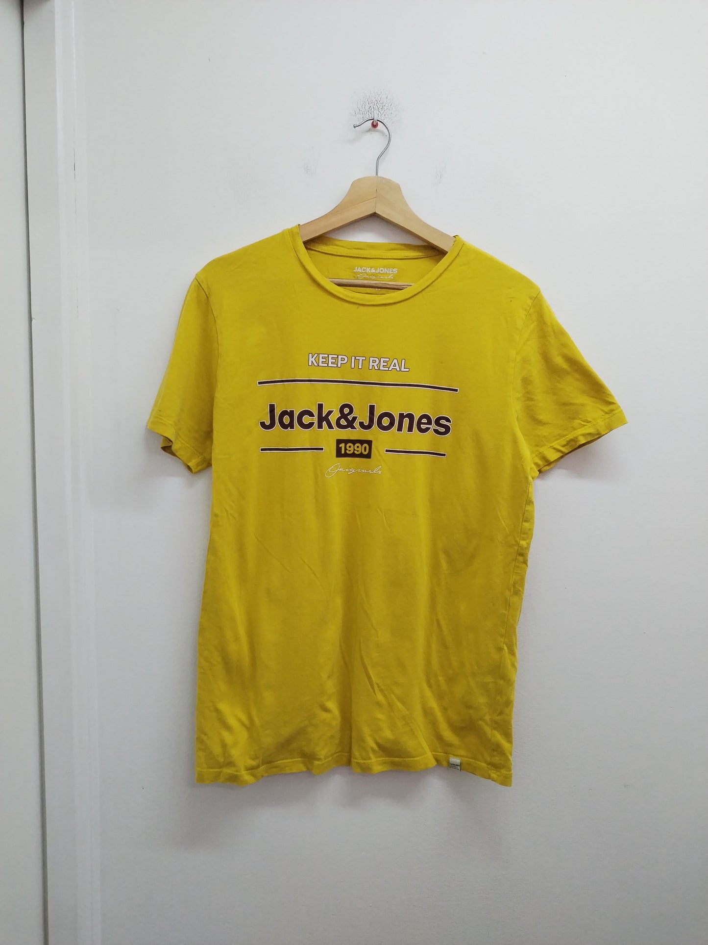 T-shirt Jack & Jones jaune avec impression Taille M