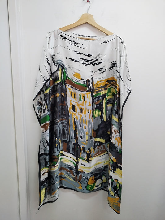 Robe légère manches courtes blanche imprimée Taille 2XL/3XL