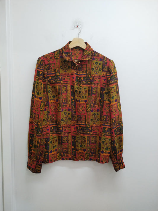 Chemise manches longues Devernois à motifs Taille M