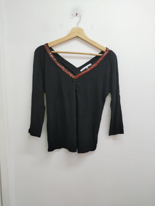Tunique Patrice Bréal noire avec sequins Taille L