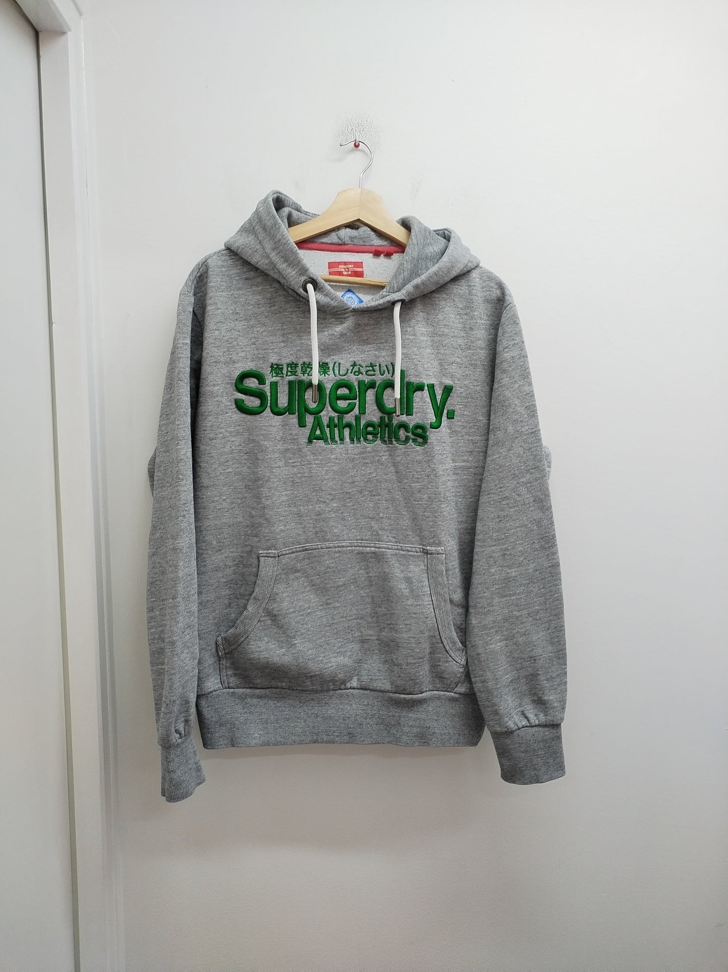 Sweat à capuche Superdry gris avec broderie Taille L