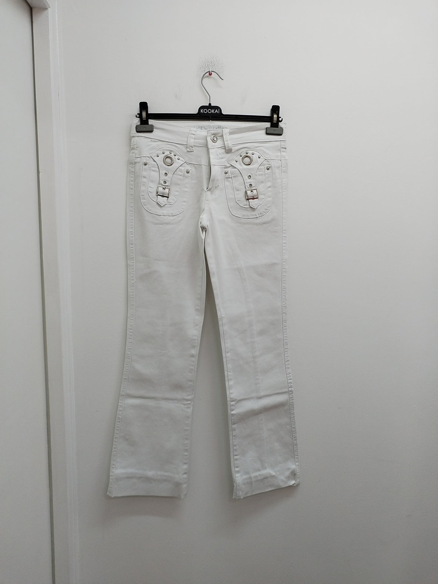 Jeans pattes d'éph EDI blanc Taille S