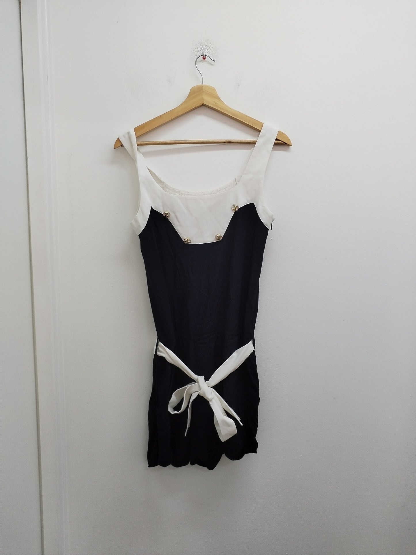 Combi-short à bretelle DiKsi noir et blanc Taille L