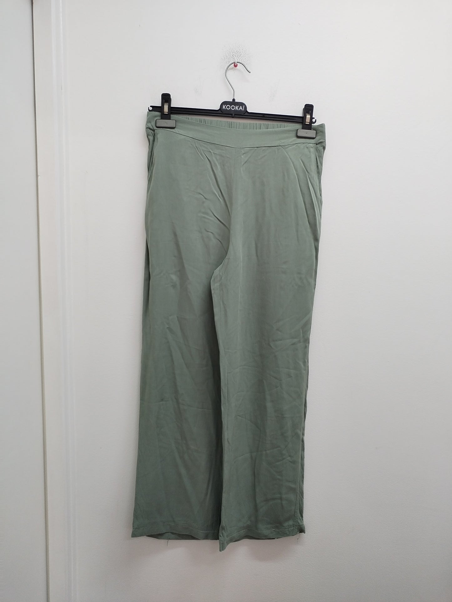 Pantalon fluide Vintage Denim vert d'eau/kaki Taille S
